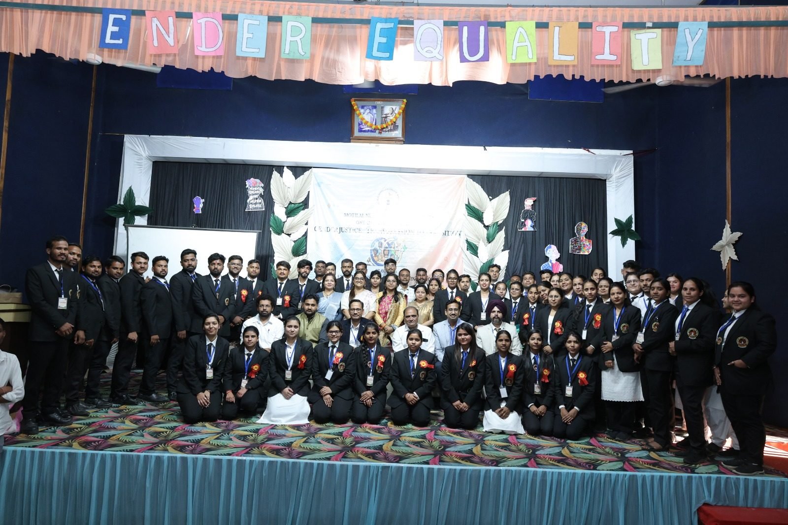 Students and faculty at a college function