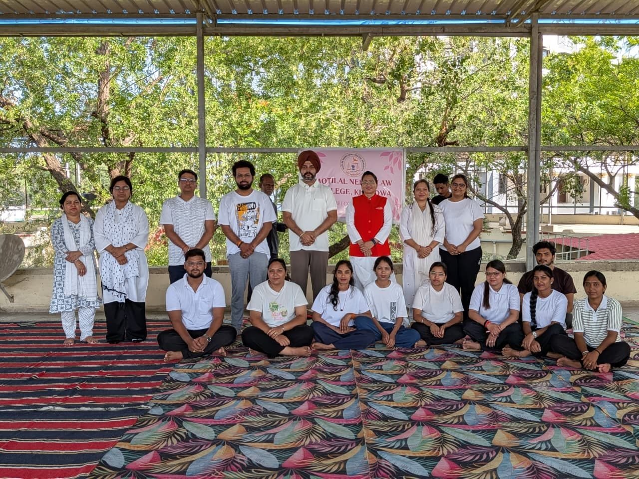 Students taking part in a college group activity